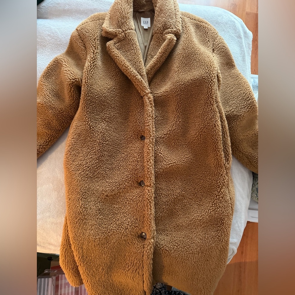 GAP Sherpa Coat Bright Brown XL